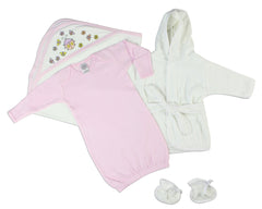 3 Piece Bambini Girls Layette Set - Soft Baby Pink
