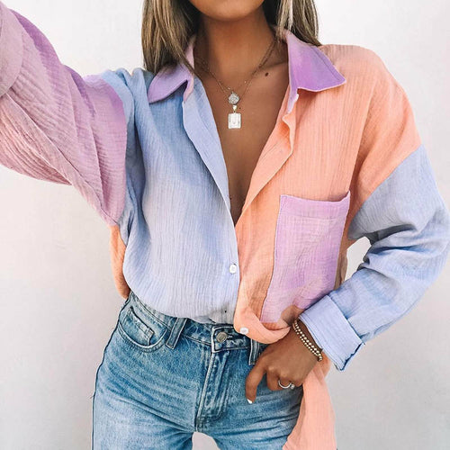Lucinda Contrast Lapel Shirt