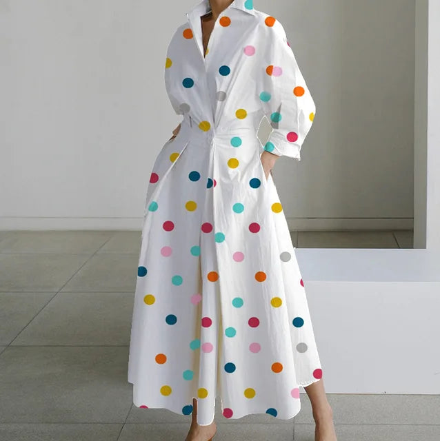 Ilana Spotted Maxi Dresses